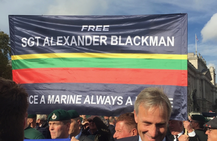 Richard and campaigners for Sergeant Alexander Blackman