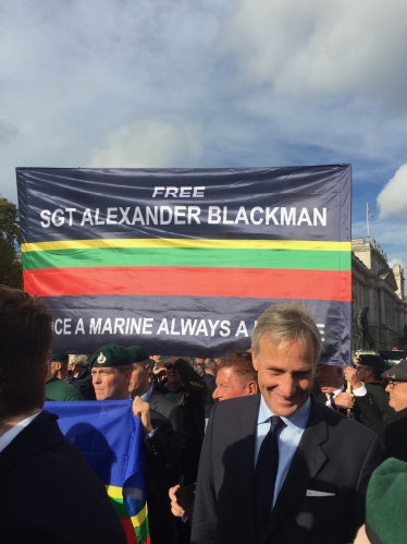 Richard and campaigners for Sergeant Alexander Blackman